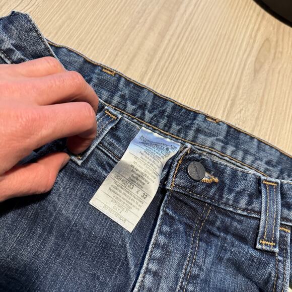 Men's Carhartt FR Flame Resistant Blue Denim Rugged Wear Work Jeans Sz 33 x 32 - Picture 3 of 6